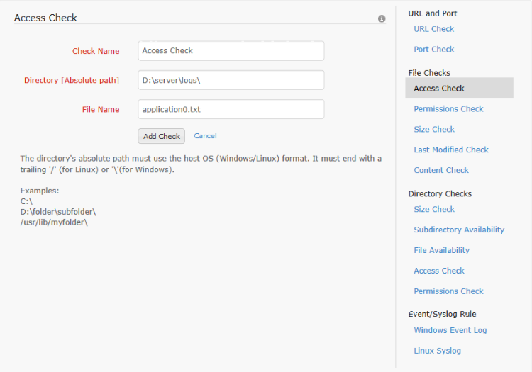 File Check - Access check