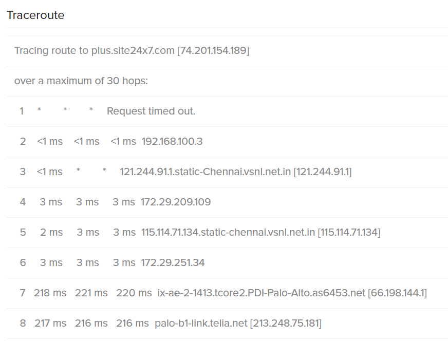 RCA trace route Windows Traceroute for Windows
