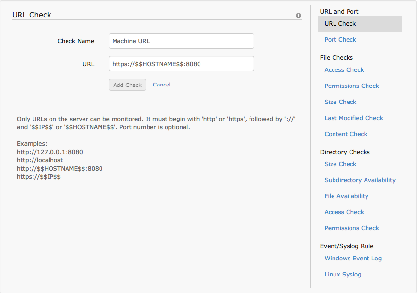 URL check
