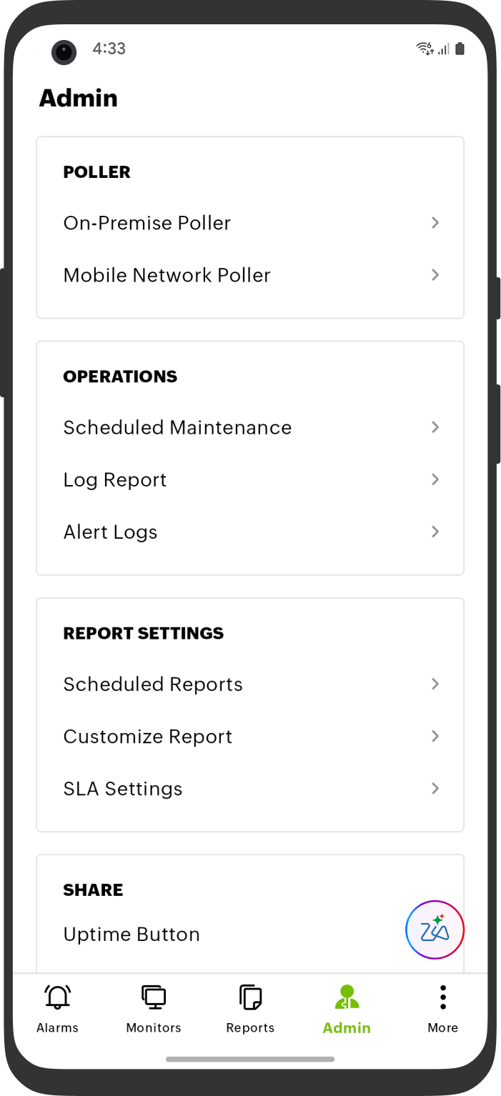 Android Mobile App Server Monitor