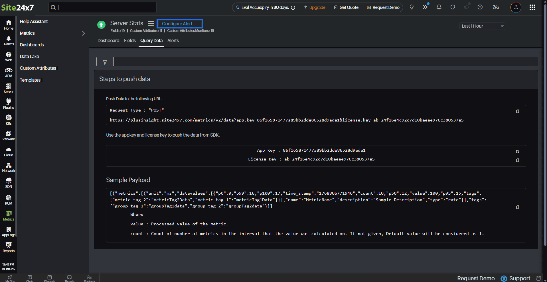 Configure Alert
