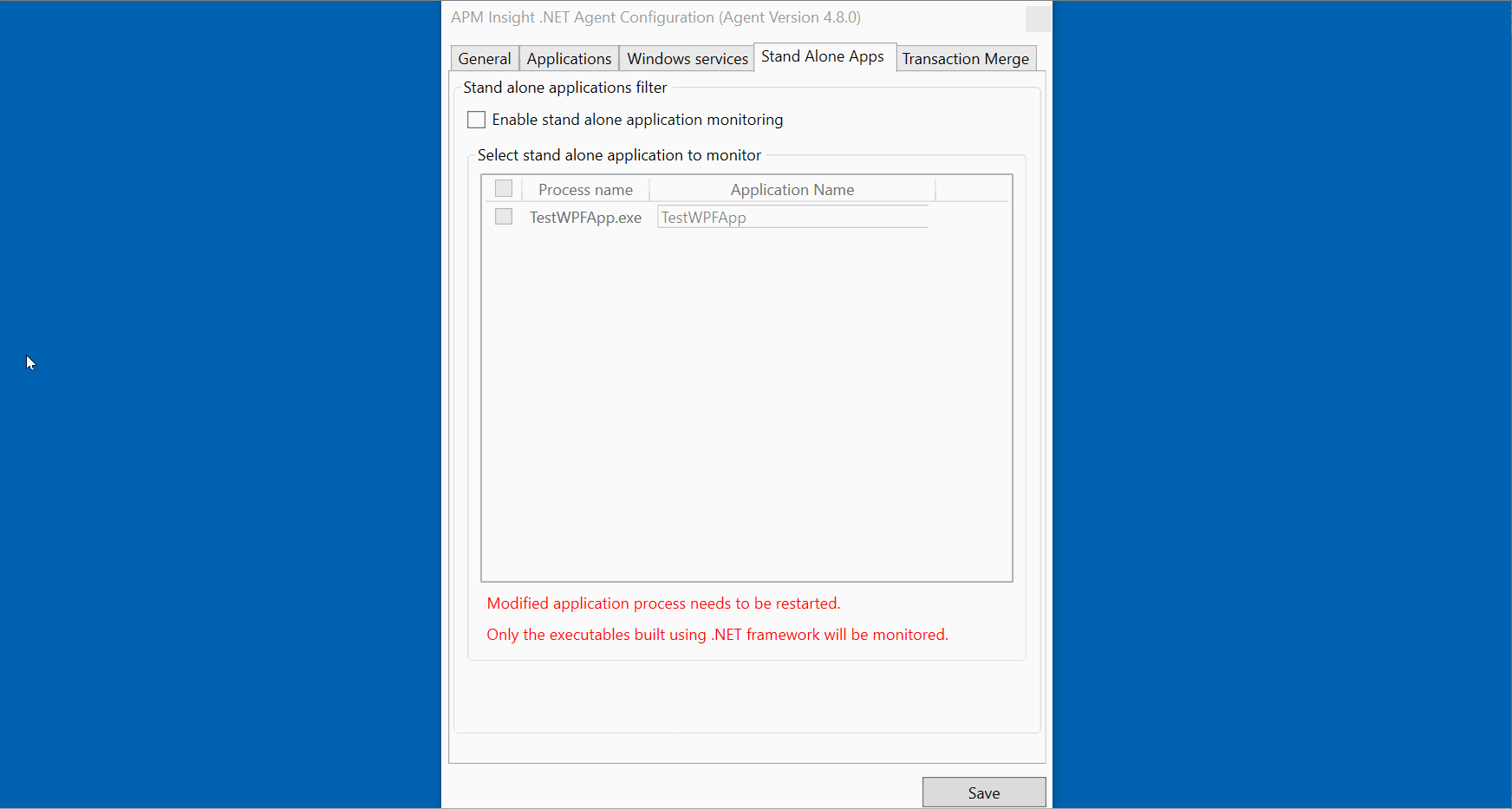 deskapp-monitoring APM Insight .NET agent configuration