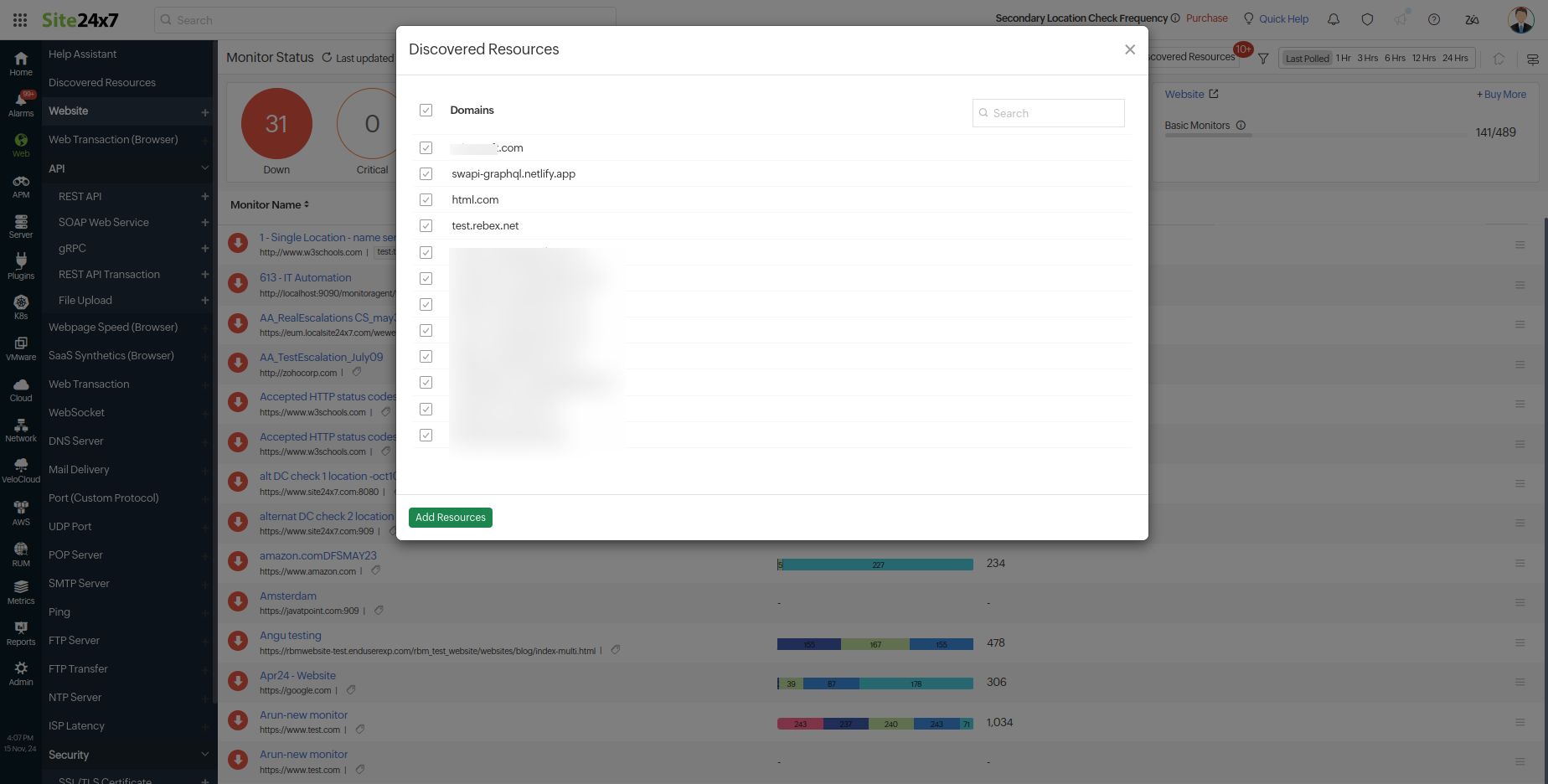 Discovered Resource - Monitor Summary Discovered Resource - Monitor Summary