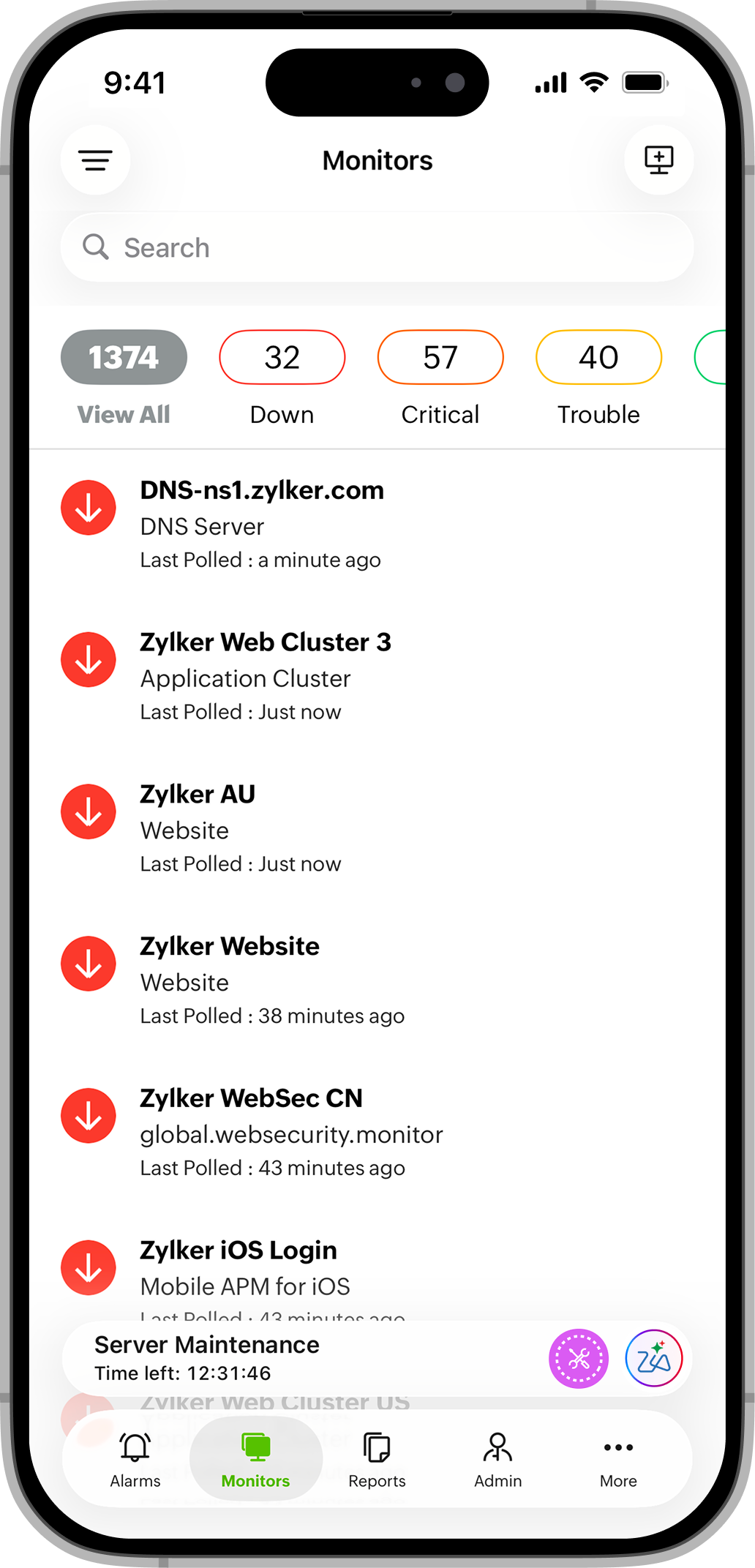 Monitors - iOS