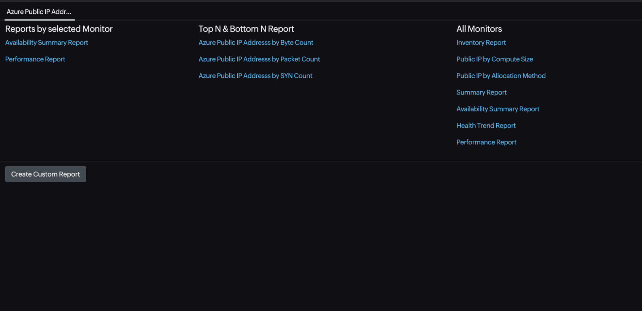 Public IP Reports