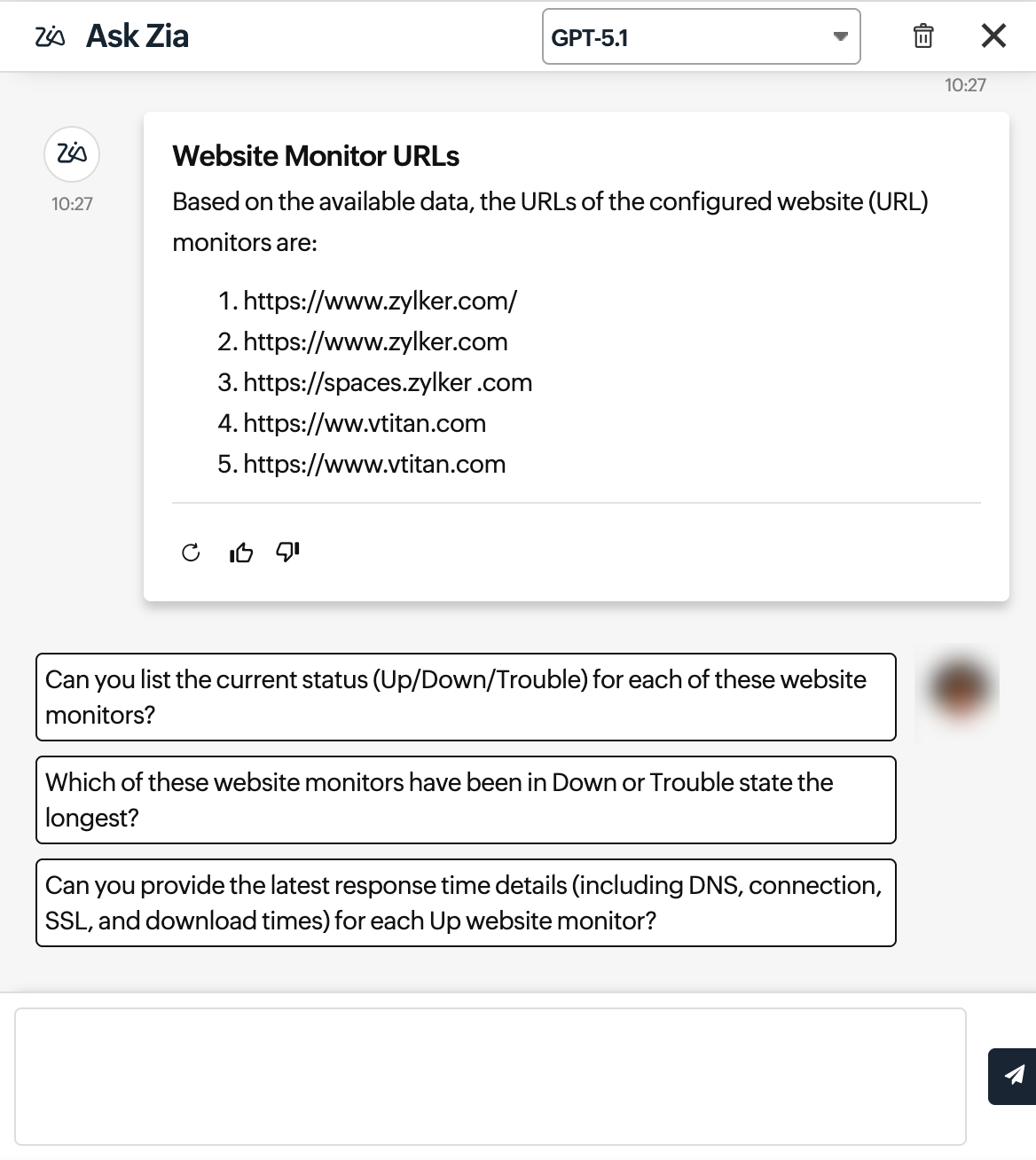 Provide URLs