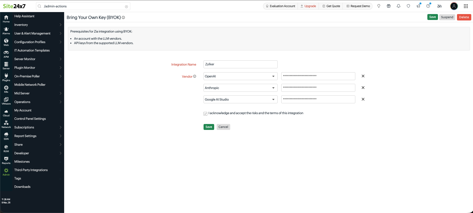 BYOK Integration