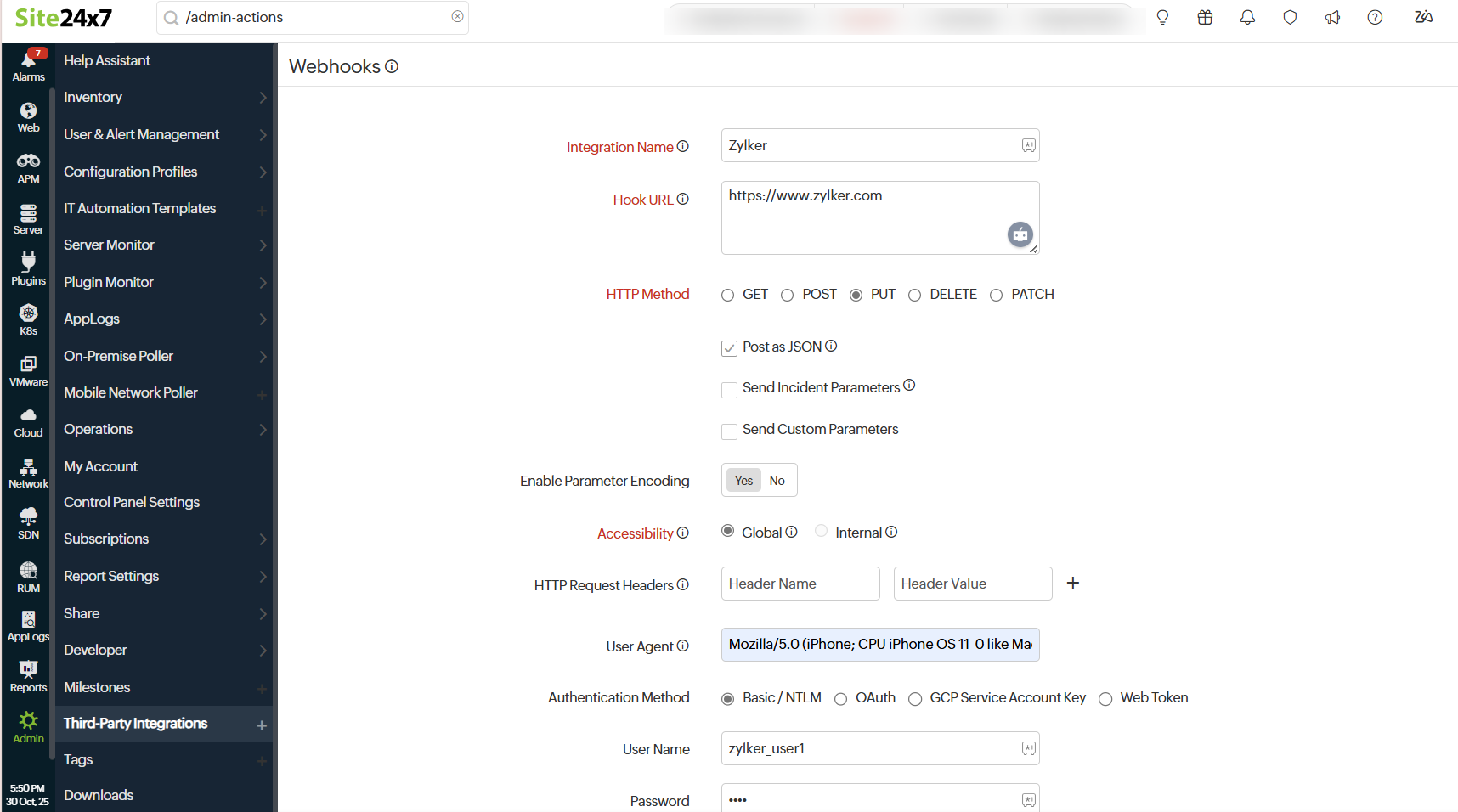 Webhook Integration