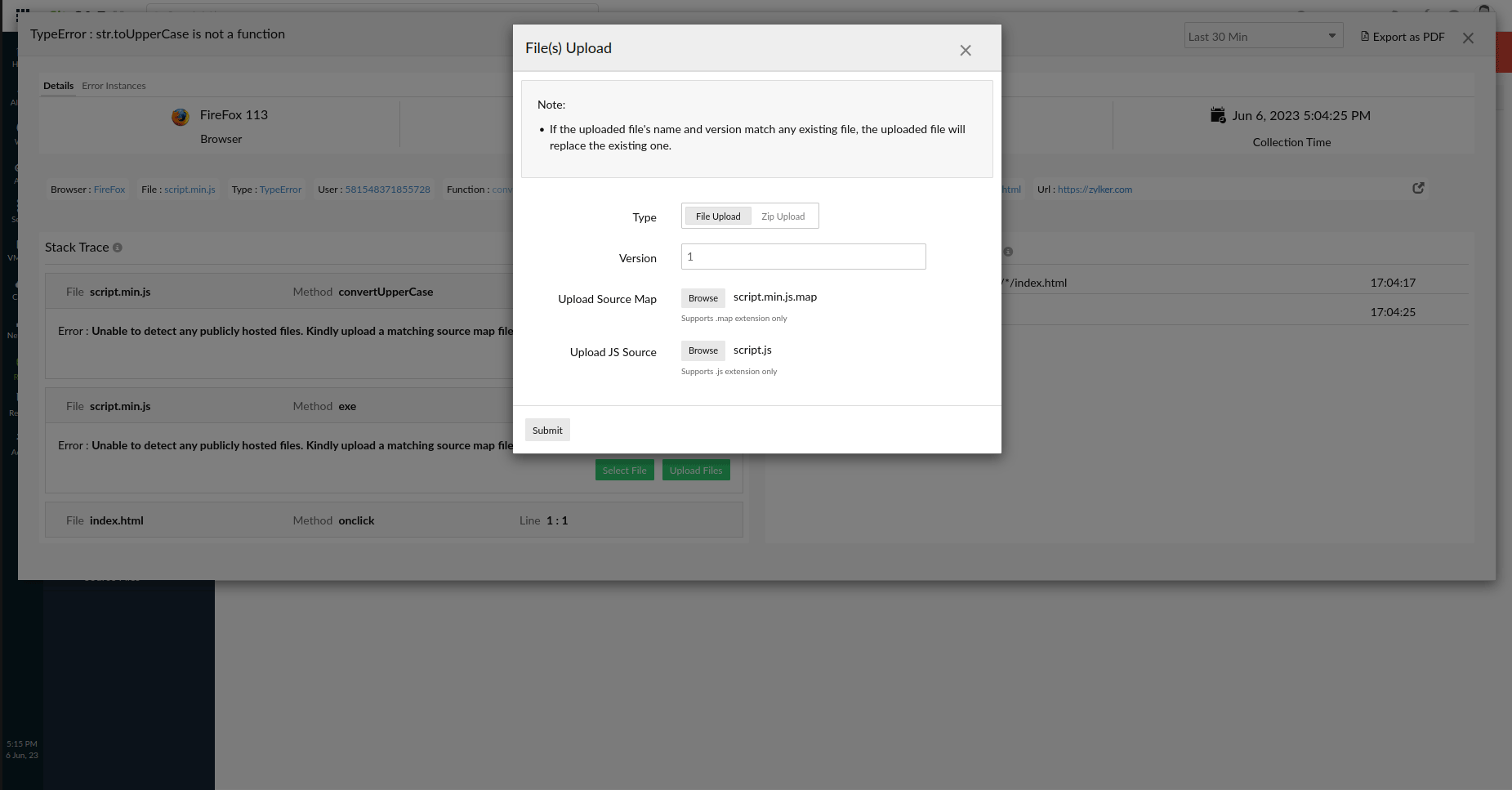 upload-files Upload files option